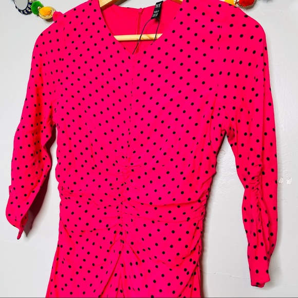 ZARA hot pink polka dot dress - Picture 5 of 14